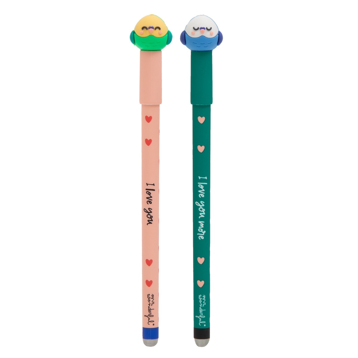 Set de 2 bolis borrables Bo-Bo para parejas Mr Wonderful: I love you more 1