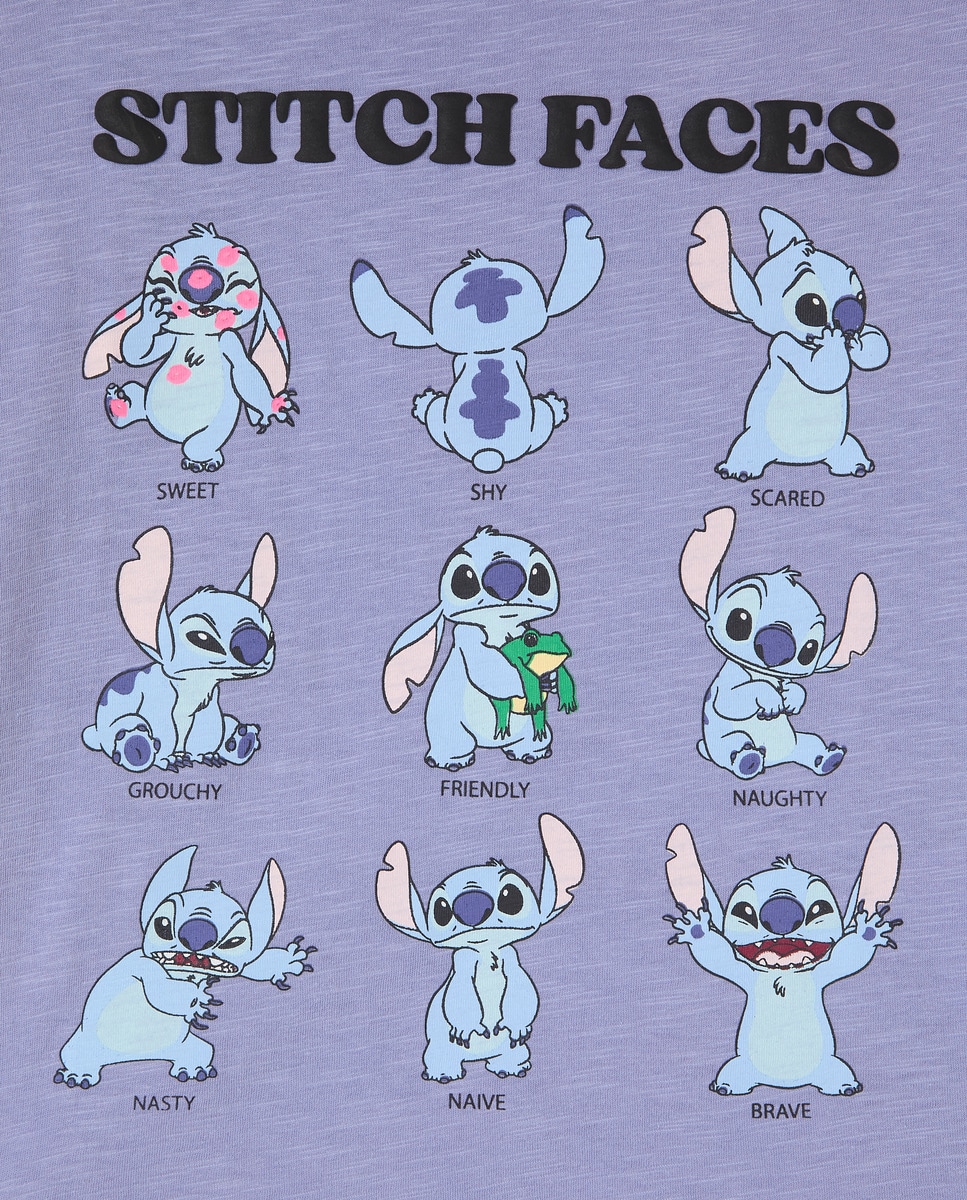 T-shirt Lilo & Stitch com Estampado Rosa-5