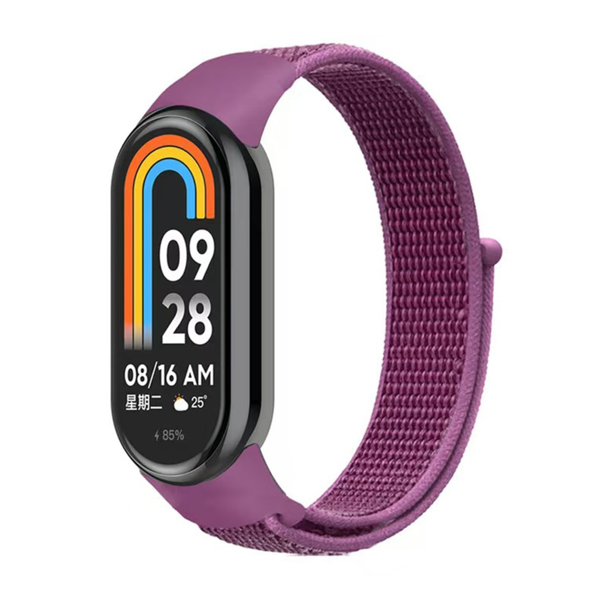 Pack de 2 unidades Correa deportiva Friendly License Loop Magenta y Milanesa para Xiaomi Smart Band 9 y 8 Plata / Rosa-2