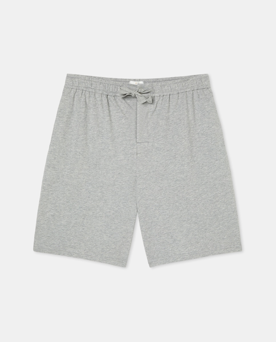 Calções de Pijama de Algodão Cinzento-4
