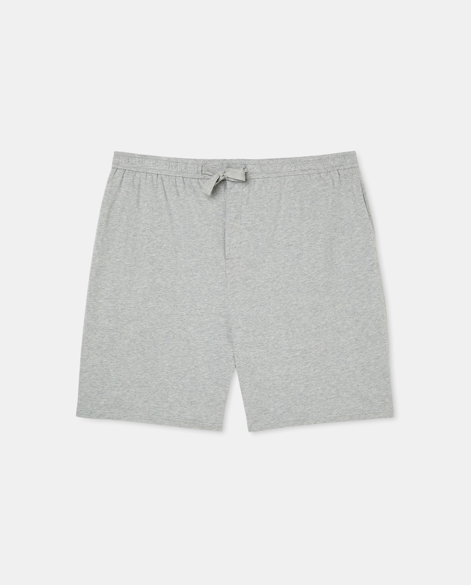Calções de Pijama em Algodão Tamanhos Grandes Cinzento-4