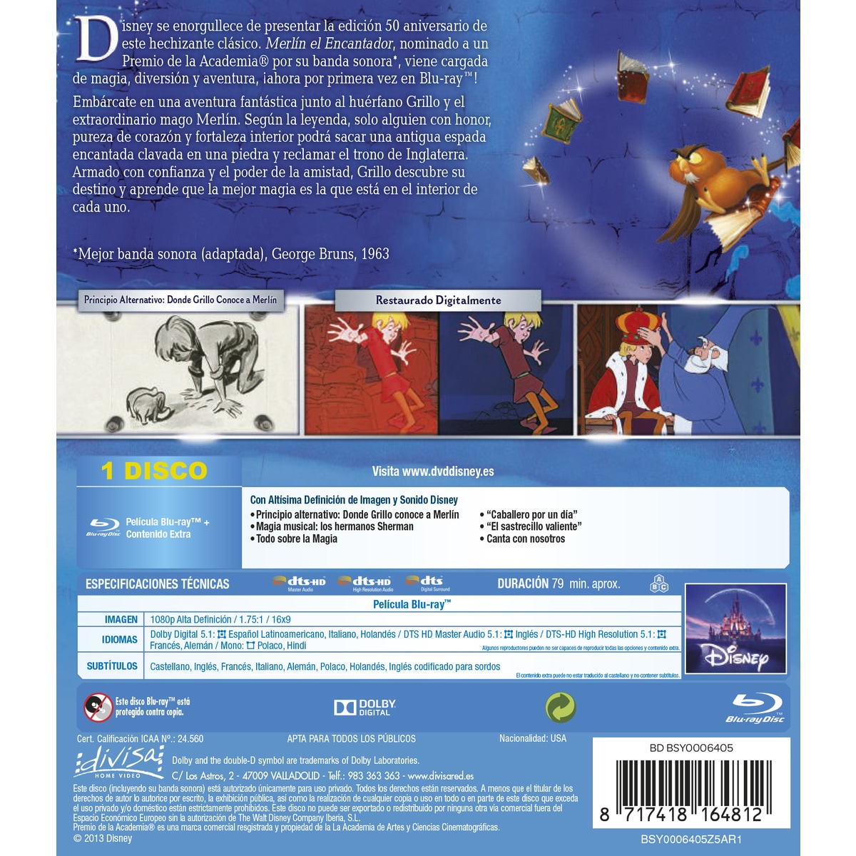 Merlín El Encantador. Edicion 50 aniversario (Blu-Ray) 2