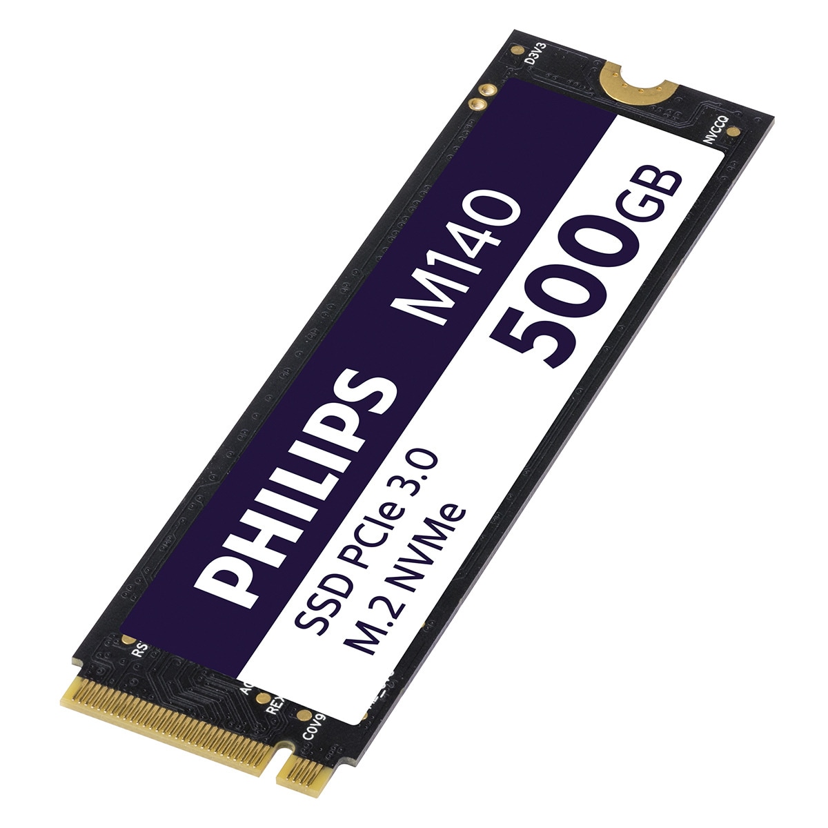 Disco SSD interno Philips M140, 500GB NVMe PCIe Gen 3 M.2 2280 Negro-1