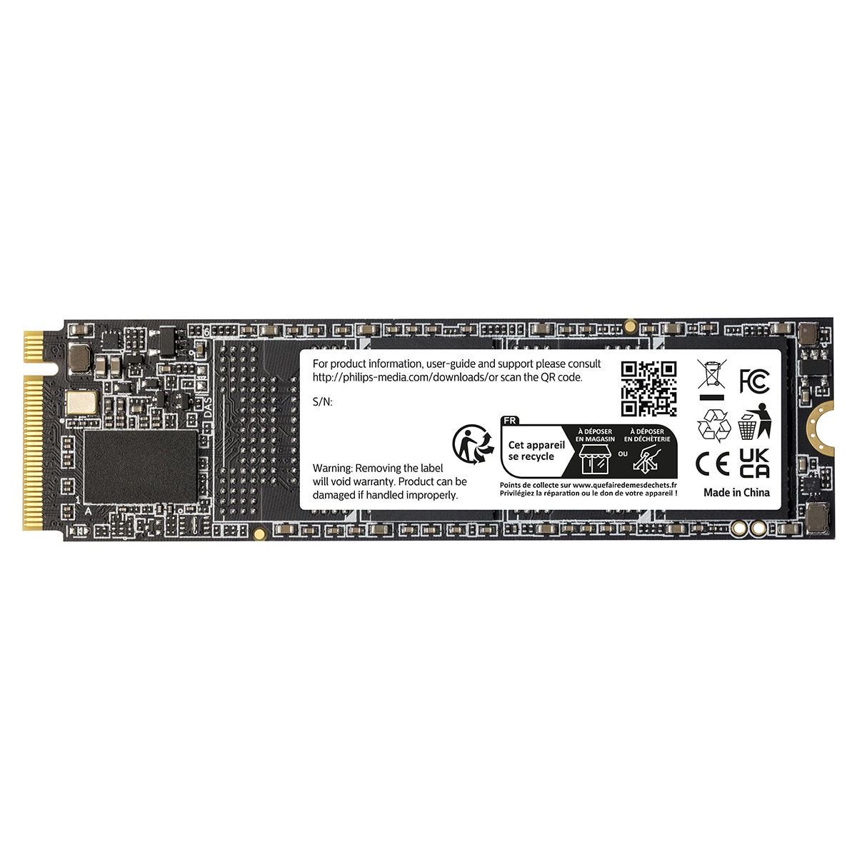 Disco SSD interno Philips M140, 1TB NVMe PCIe Gen 3 M.2 2280 Negro-2