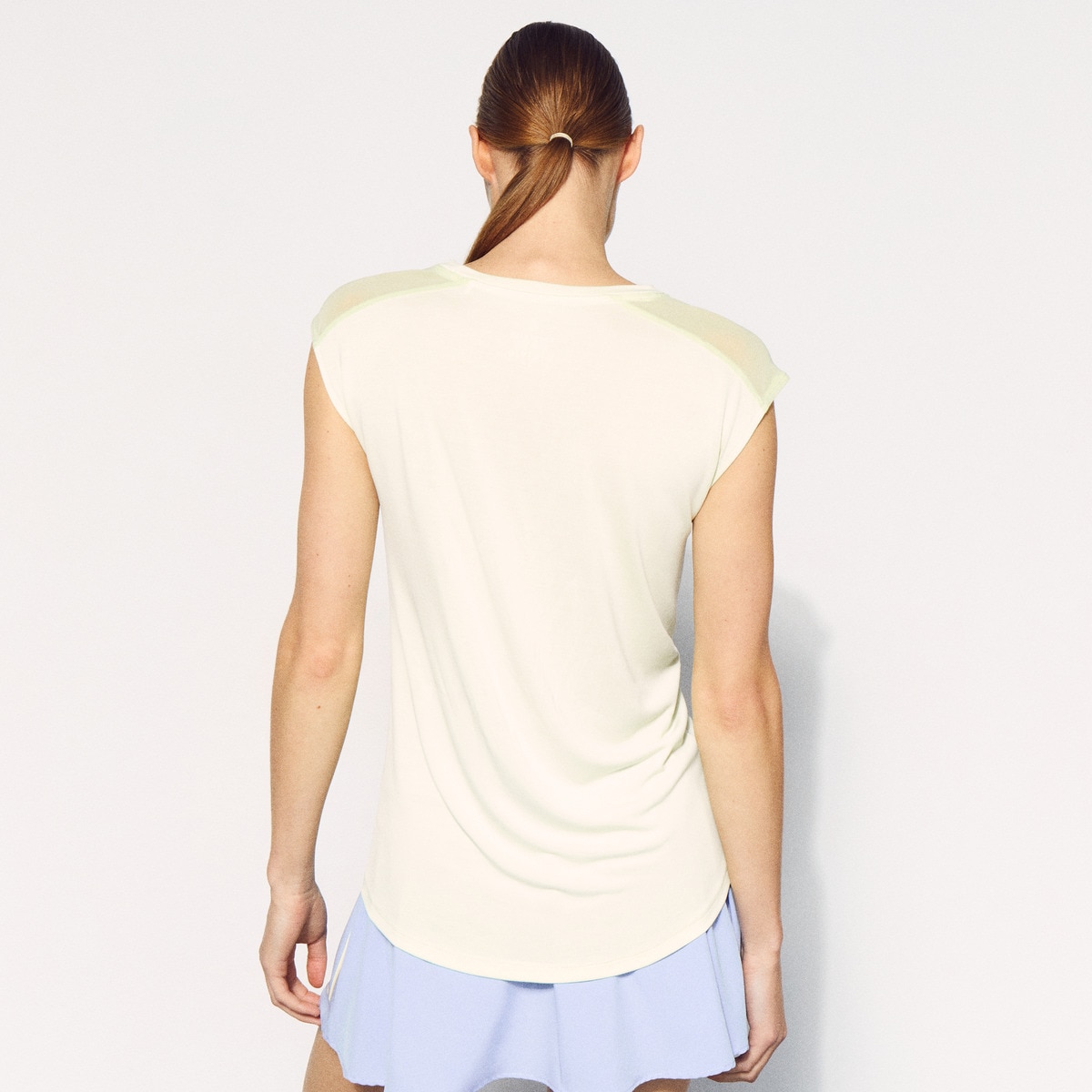 T-shirt de Training de Mulher em Modal com Mesh e Manga Curta 586 Lima-2