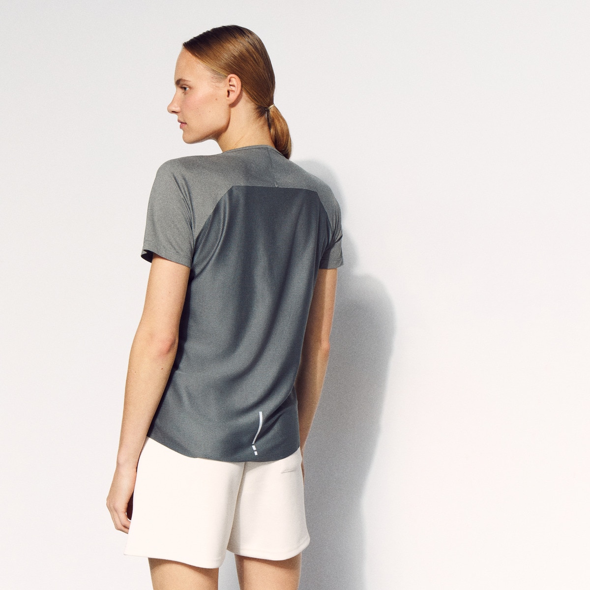 T-shirt de Running de Mulher Verde-3