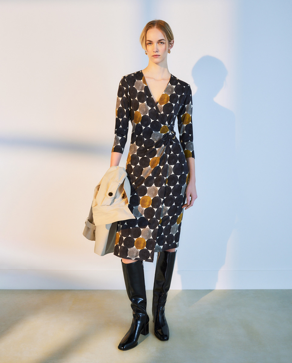 Vestido Estampado Preto-2