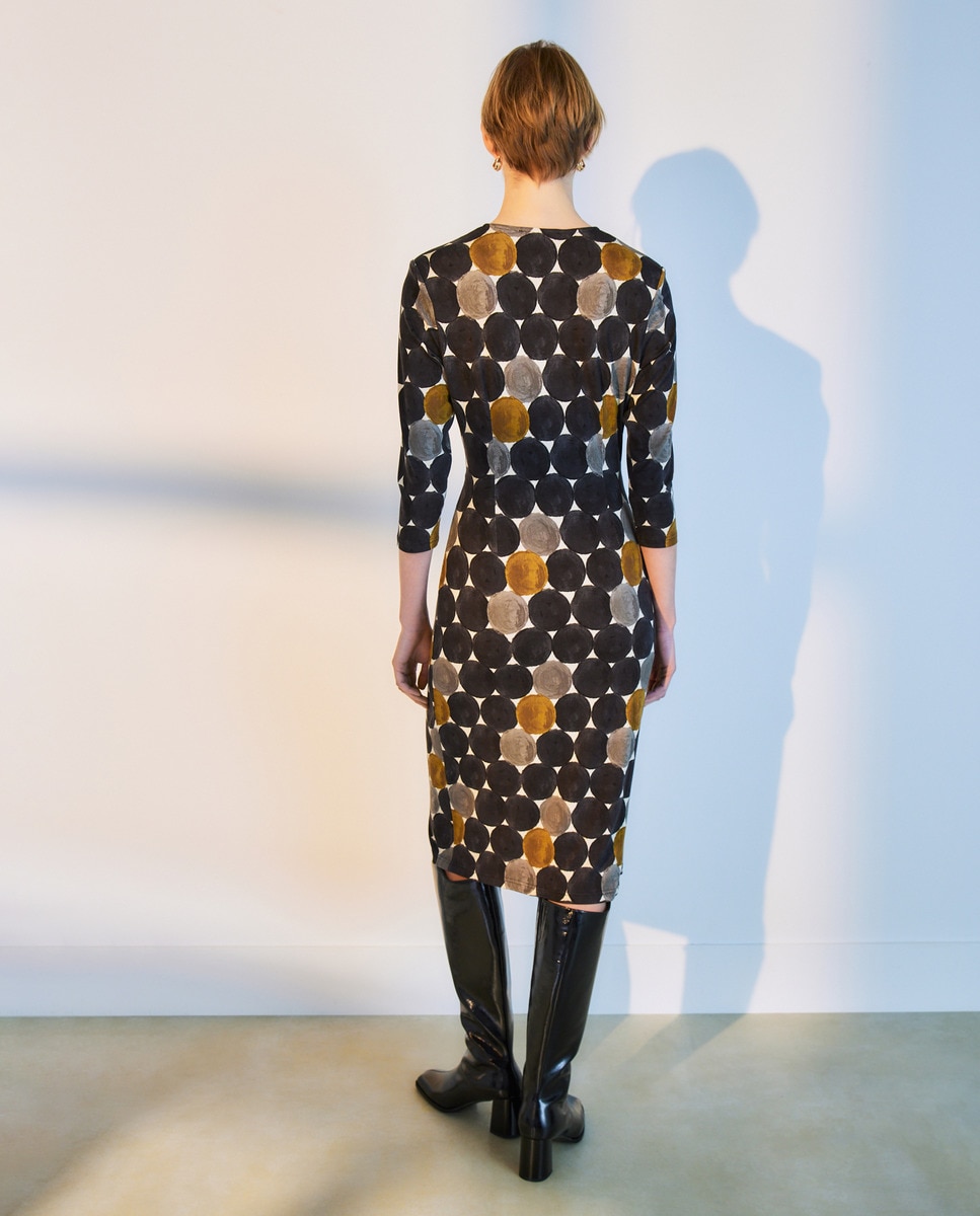 Vestido Estampado Preto-3