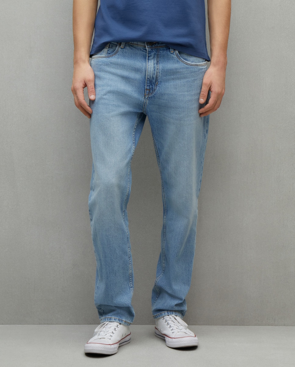 Jeans Straight Stretch Azul Loft-2