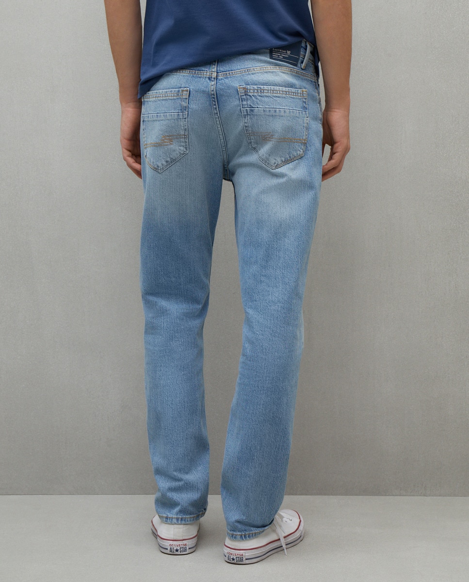 Jeans Straight Stretch Azul Loft-3