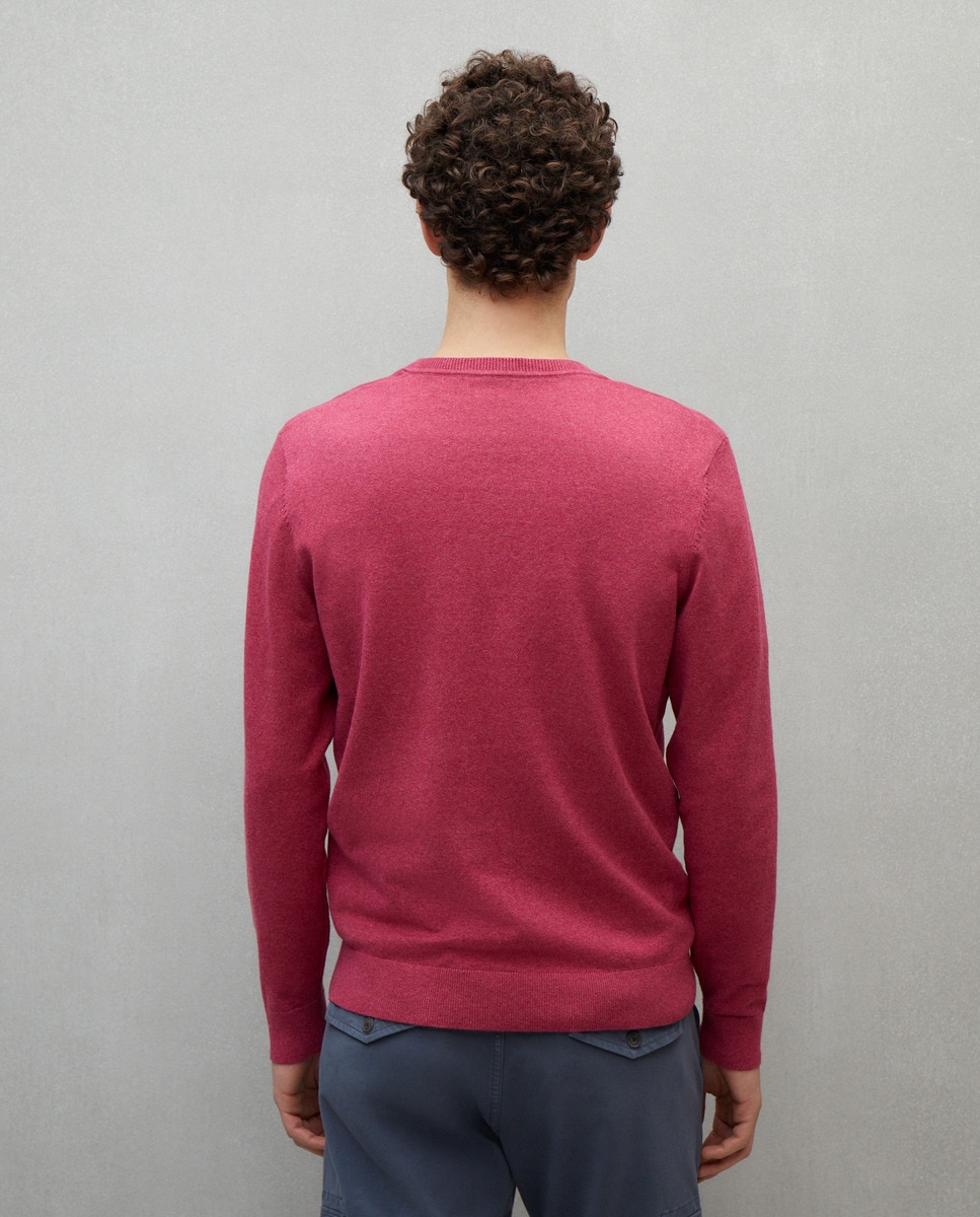 Camisola de Malha com Decote em Bico Cereja-3