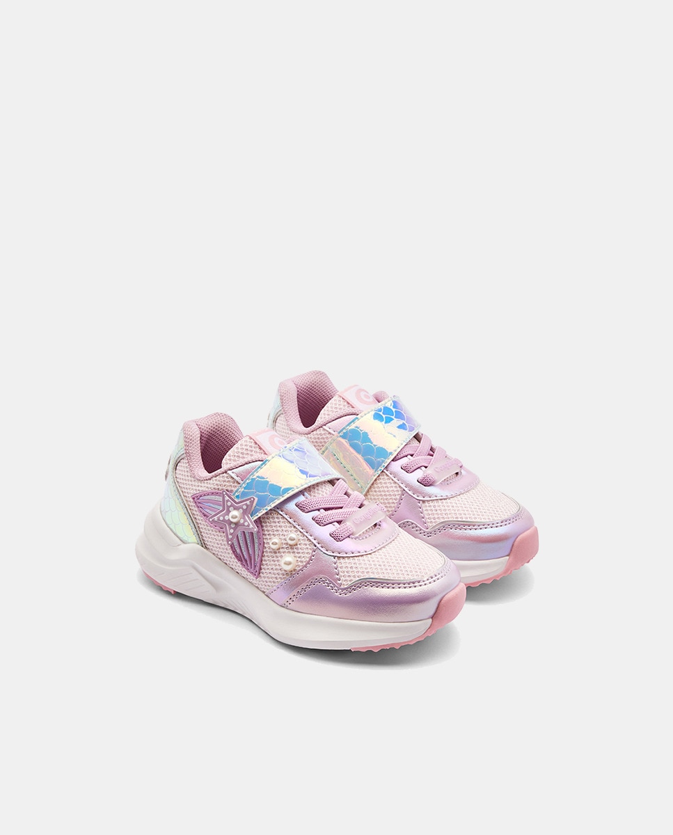 Sapatilhas de Luzes Sereia Rosa-pastilha-2