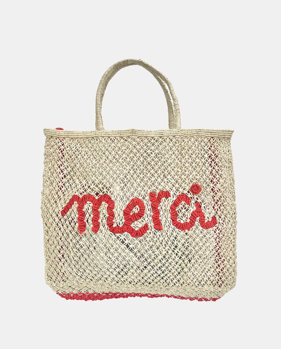 Imagem 0 de Mala Modelo Merci Word Bag - Cru