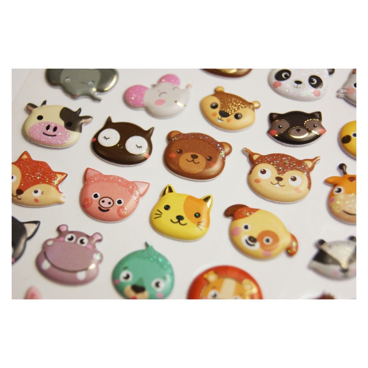 Imagen 0 de Pegatinas tweeny foamy caras animales Global Gift multicolor