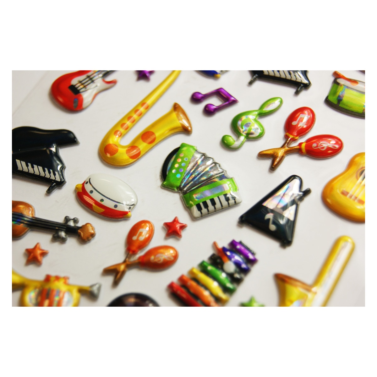 Imagen 0 de Pegatinas tweeny foamy instrumentos musicales brillo Global Gift multicolor