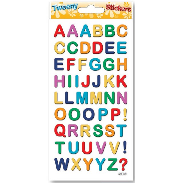 Imagen 0 de Pegatinas tweeny foamy letras y numeros holografico Global Gift multicolor