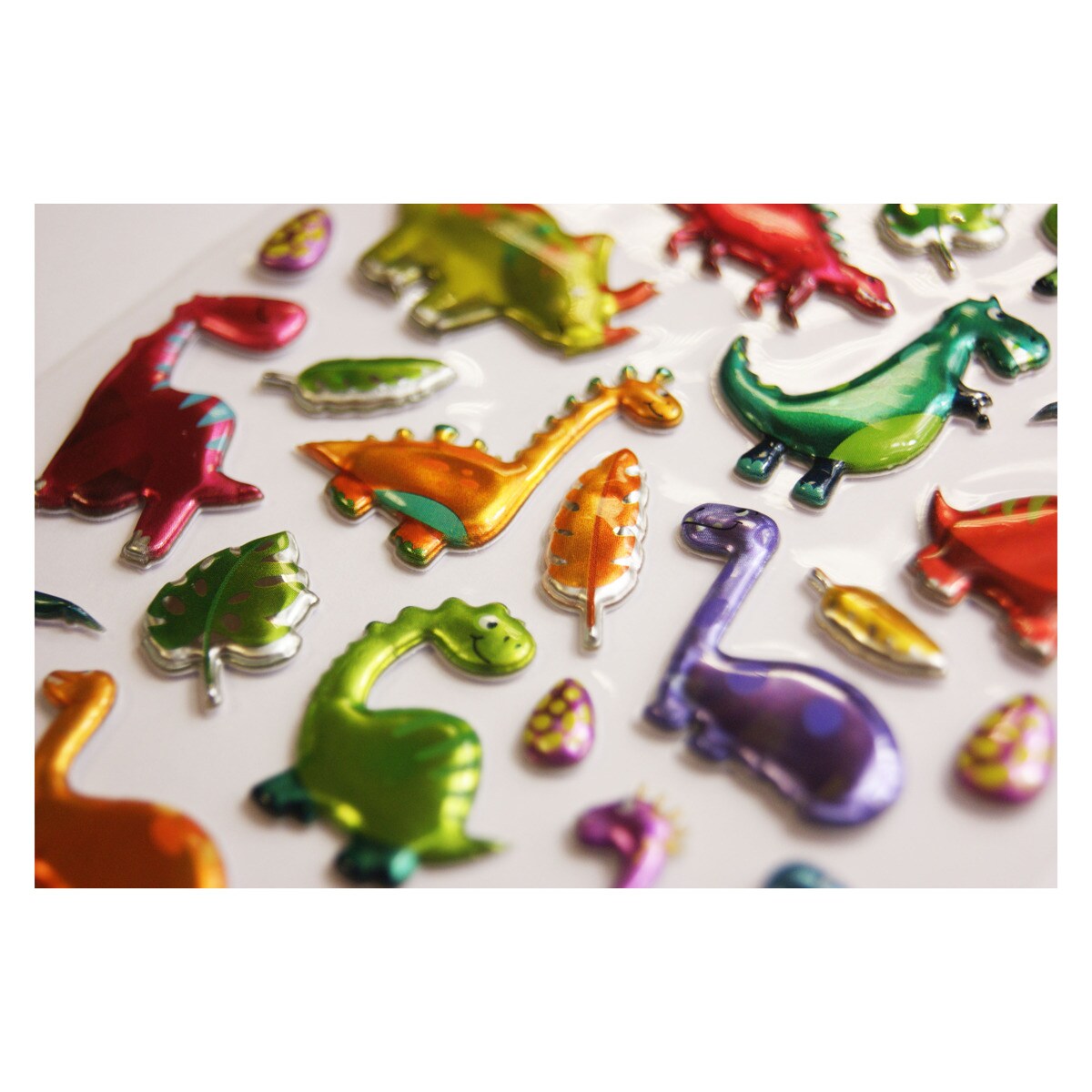 Pegatinas tweeny foamy dinosaurios brillo Global Gift multicolor Multicolor-1