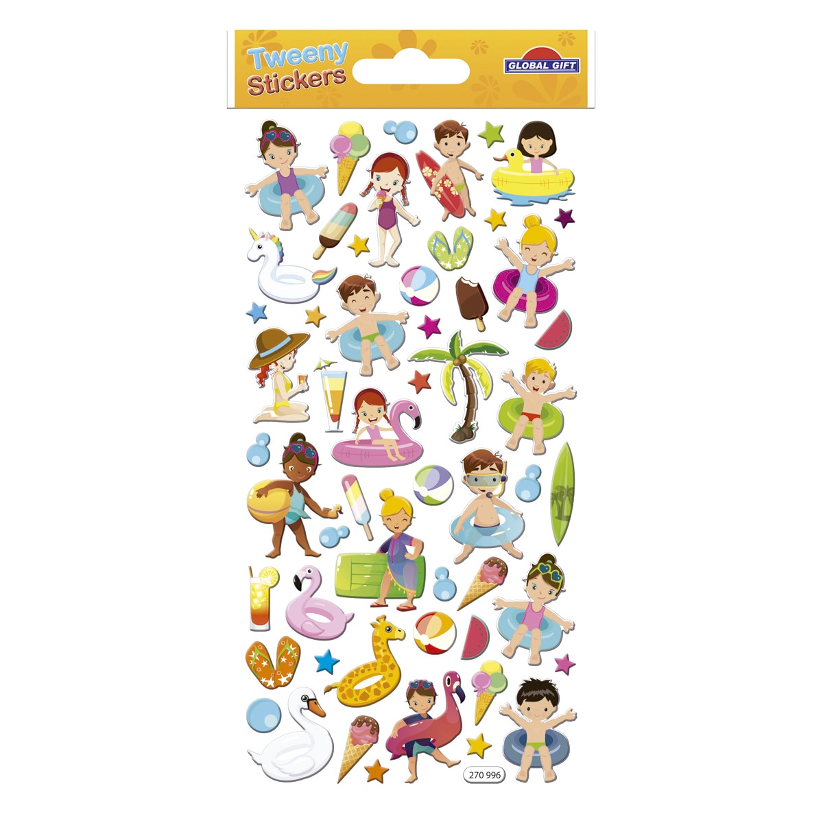 Autocolantes tweeny foamy bathers Global Gift multicolor Multicolor-2