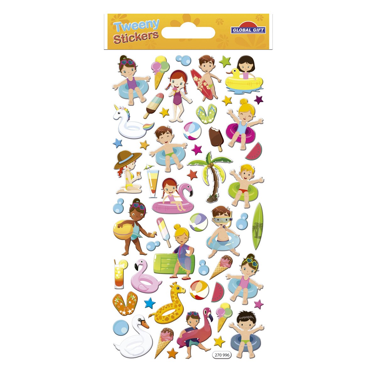 Pegatinas tweeny foamy bañistas Global Gift multicolor Multicolor-2
