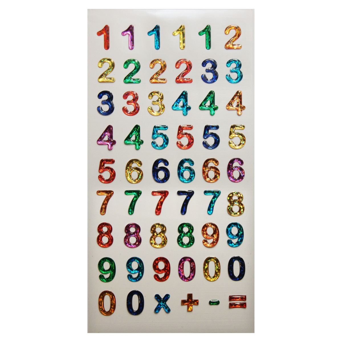 Pegatinas tweeny foamy numeros brillo Global Gift multicolor Multicolor-2