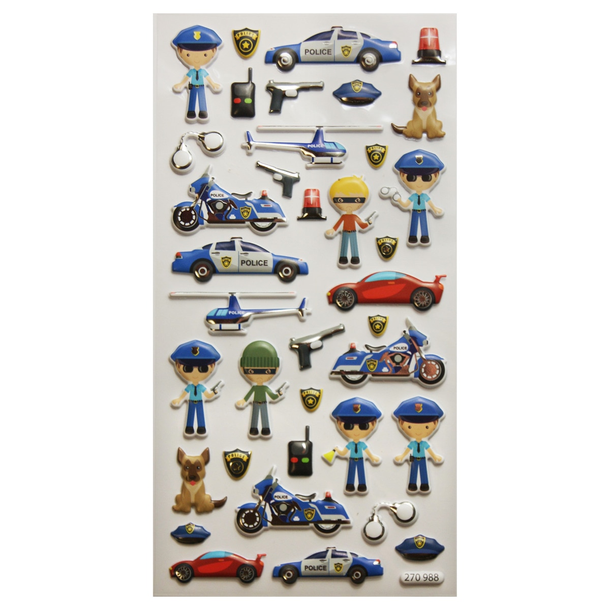 Imagen 0 de Pegatinas tweeny foamy policia Global Gift multicolor