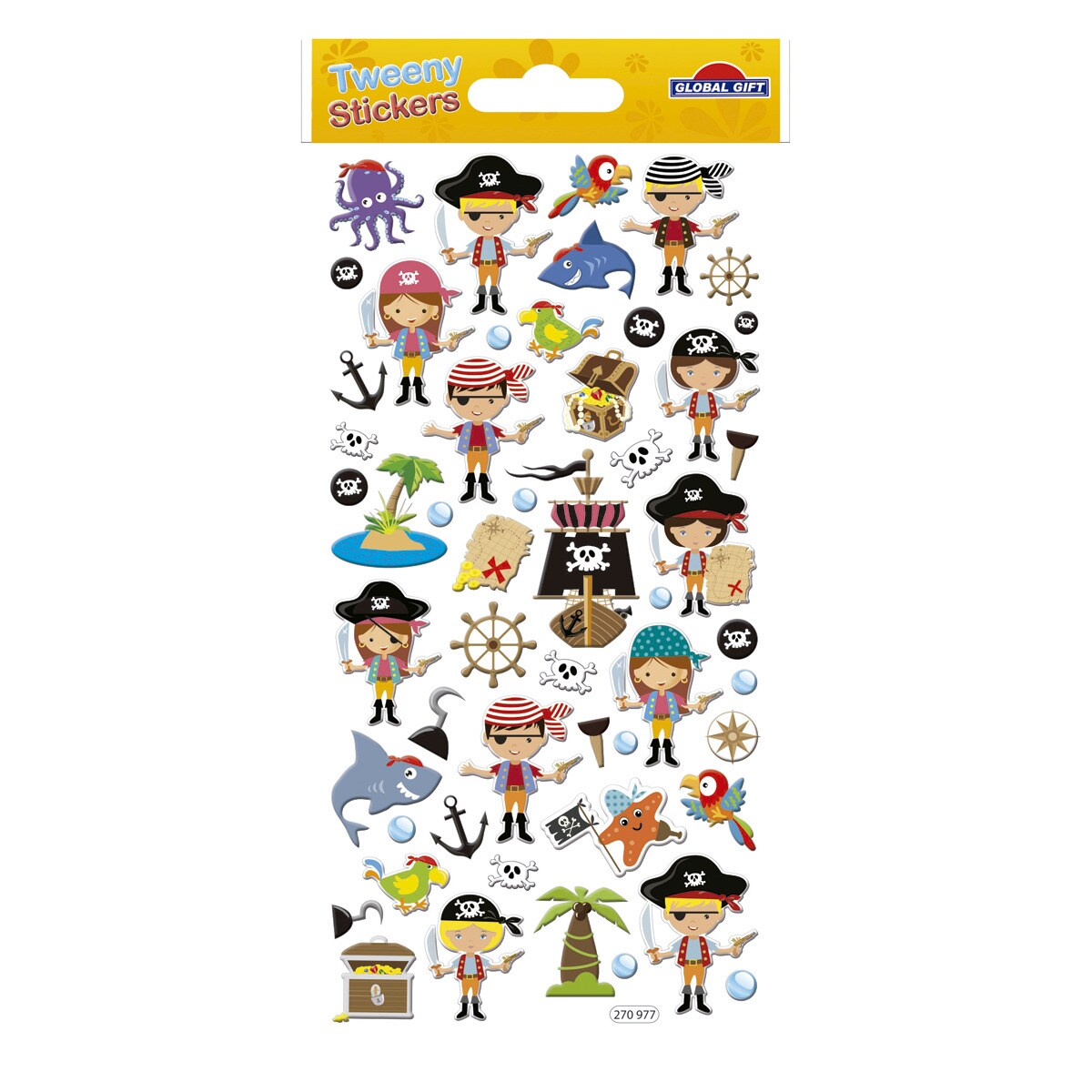Pegatinas tweeny foamy piratas Global Gift multicolor Multicolor-2