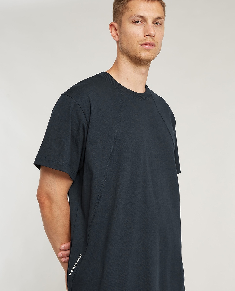 T-shirt Seam Detail Azul-3
