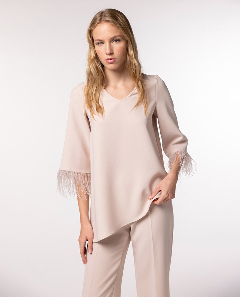 Camisa Blanca Plumas Blusa Plumas Zara Camisa Satinada Camisa