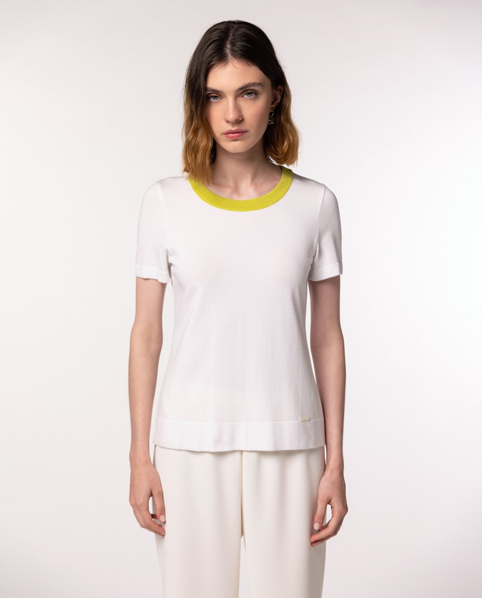 Twin Set com Casaco de Manga Comprida e Camisola de Malha de Manga Curta Verde-claro-5
