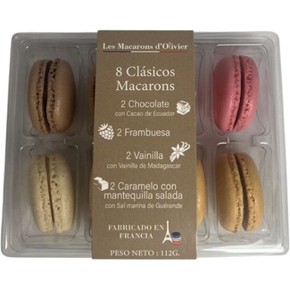 macarons clásicos 8 unidades blister 150 g - Les Macarons De Olivier