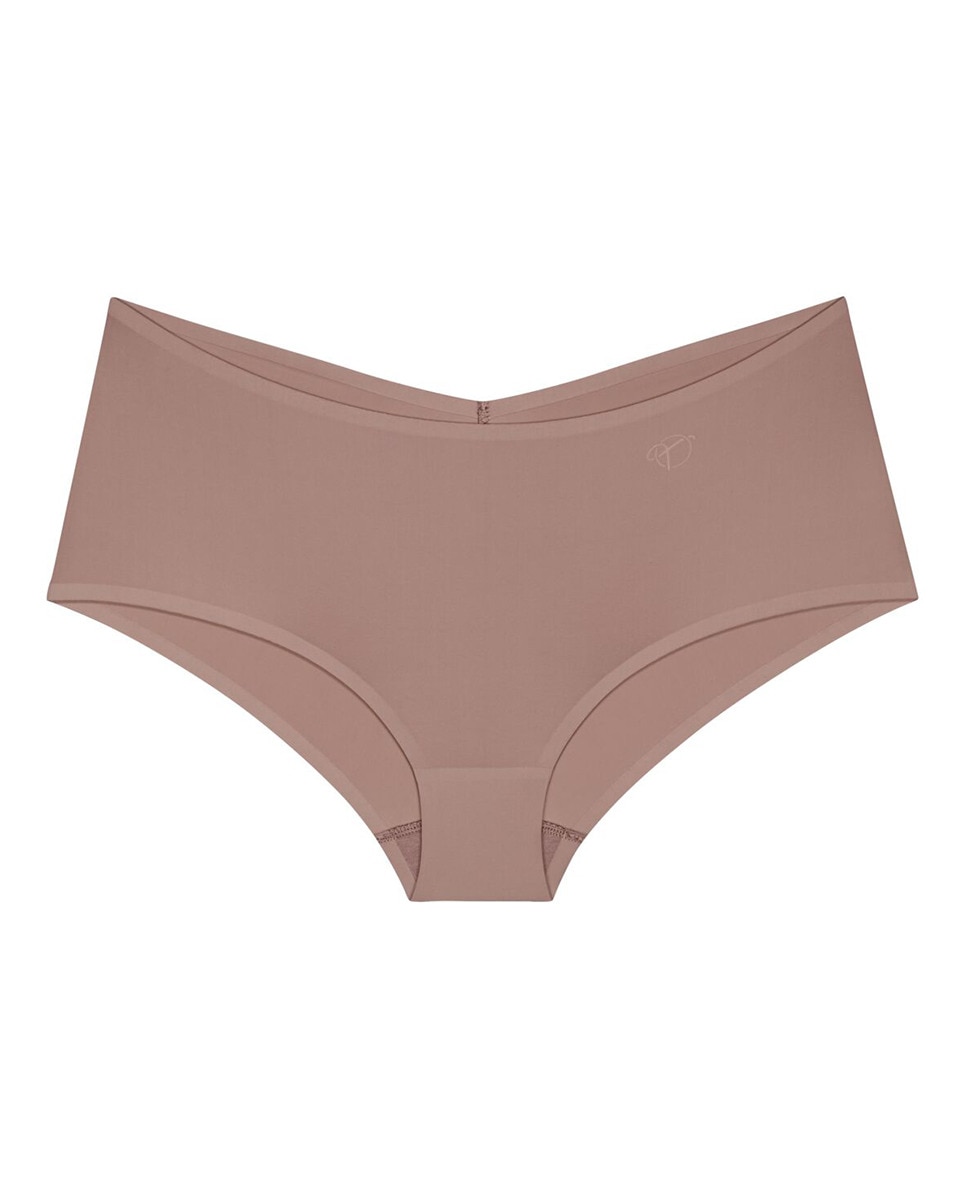 Cueca de Cobertura Média e Perna Alta Taupe-4