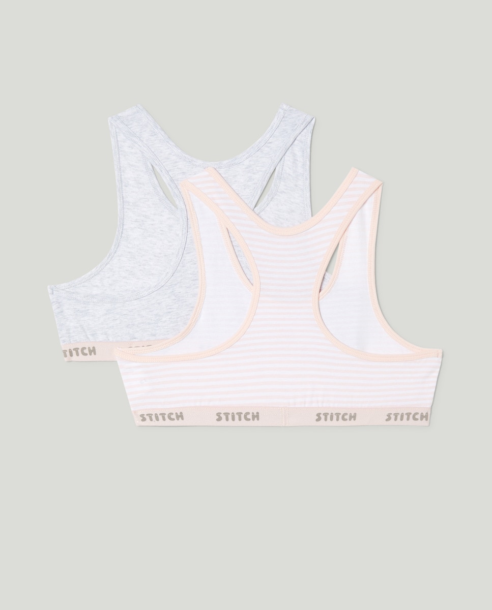 Pack de 2 Tops Desportivos Stitch Rosa-2