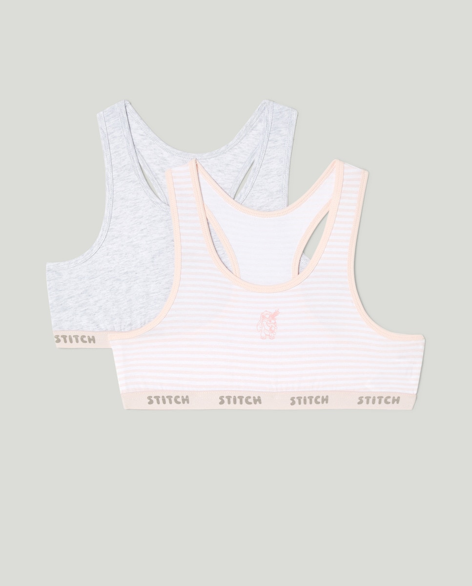 Pack de 2 Tops Desportivos Stitch Rosa-1