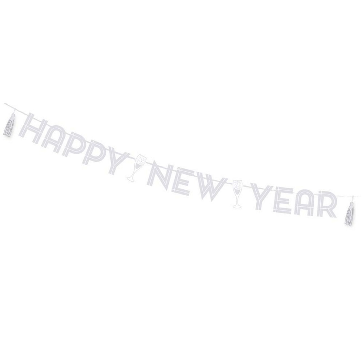 Grinalda de papel happy new year 2