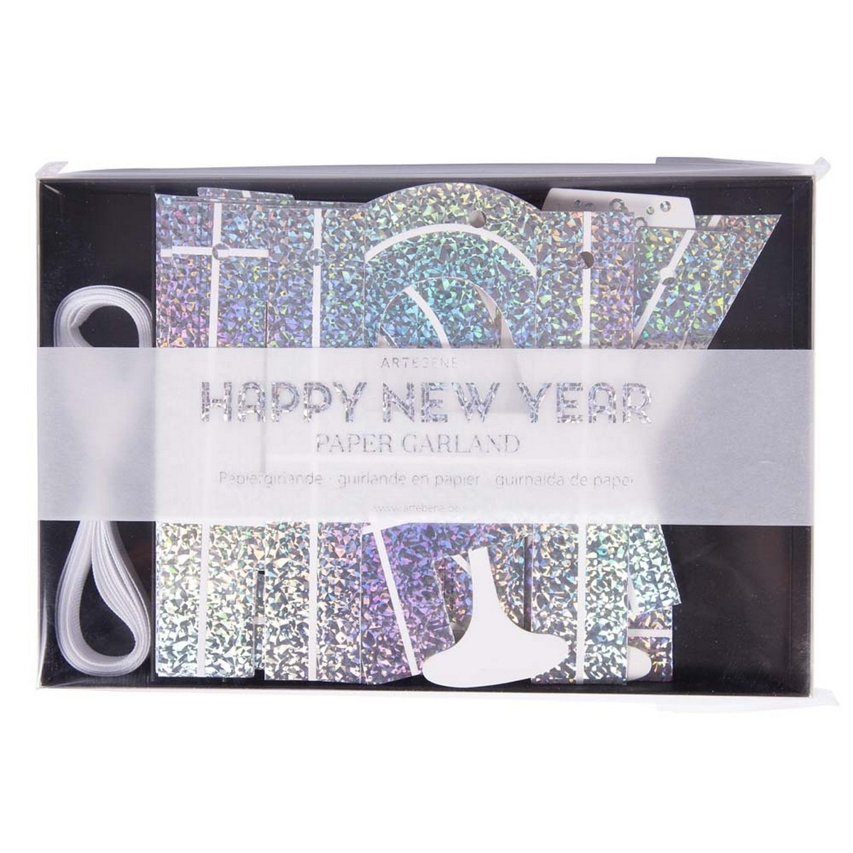 Grinalda de papel happy new year 1