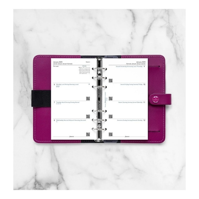 Imagem 0 de Filofax Recarga de calendário de duas páginas Semana em duas páginas Personal 2025 multilingue