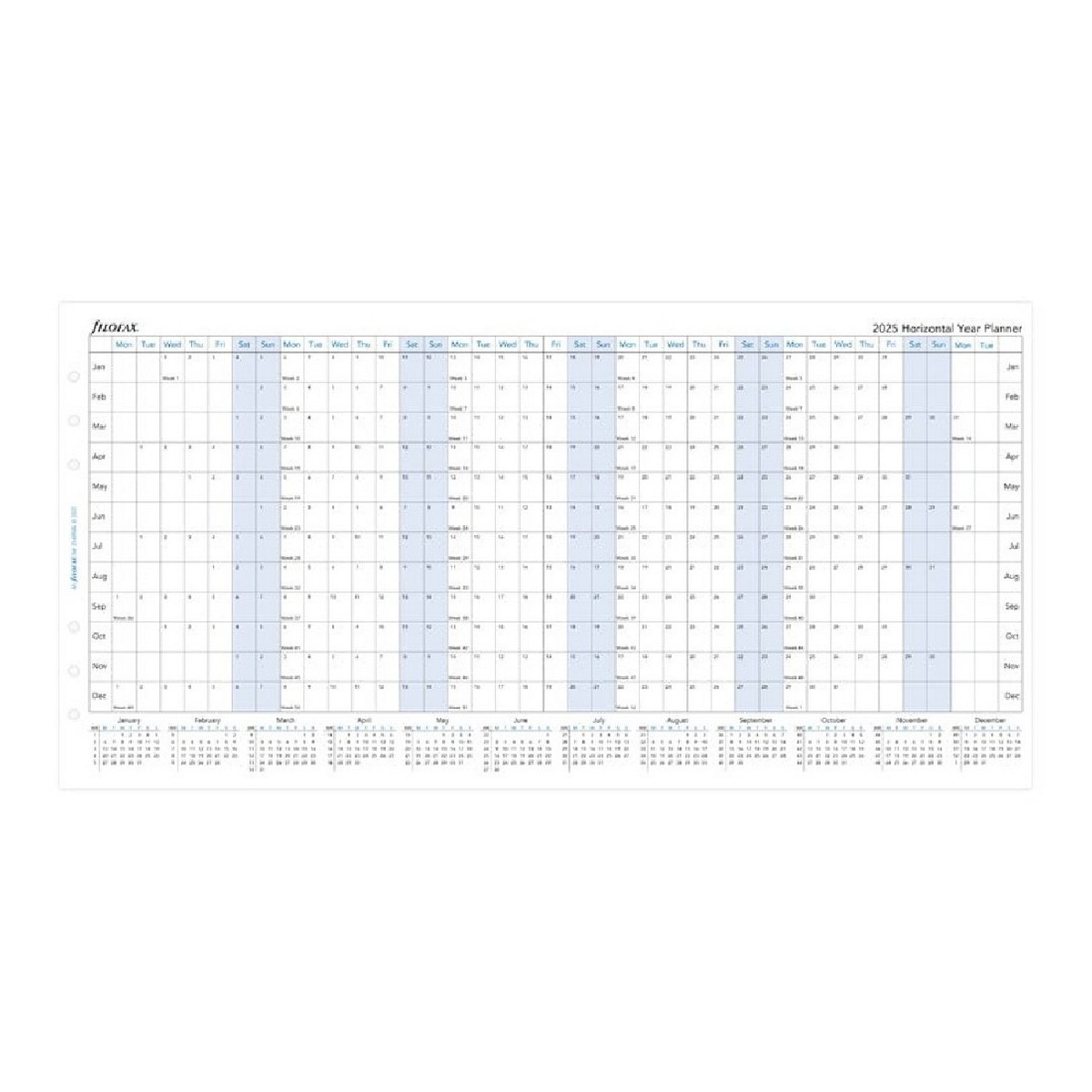 Imagem 0 de Recarga A5 2025 Horizontal Planner 25-68506 Filofax