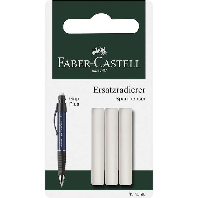 Imagen 0 de Blíster con 3 unidades de borradores de repuesto Grip Plus Faber-Castell