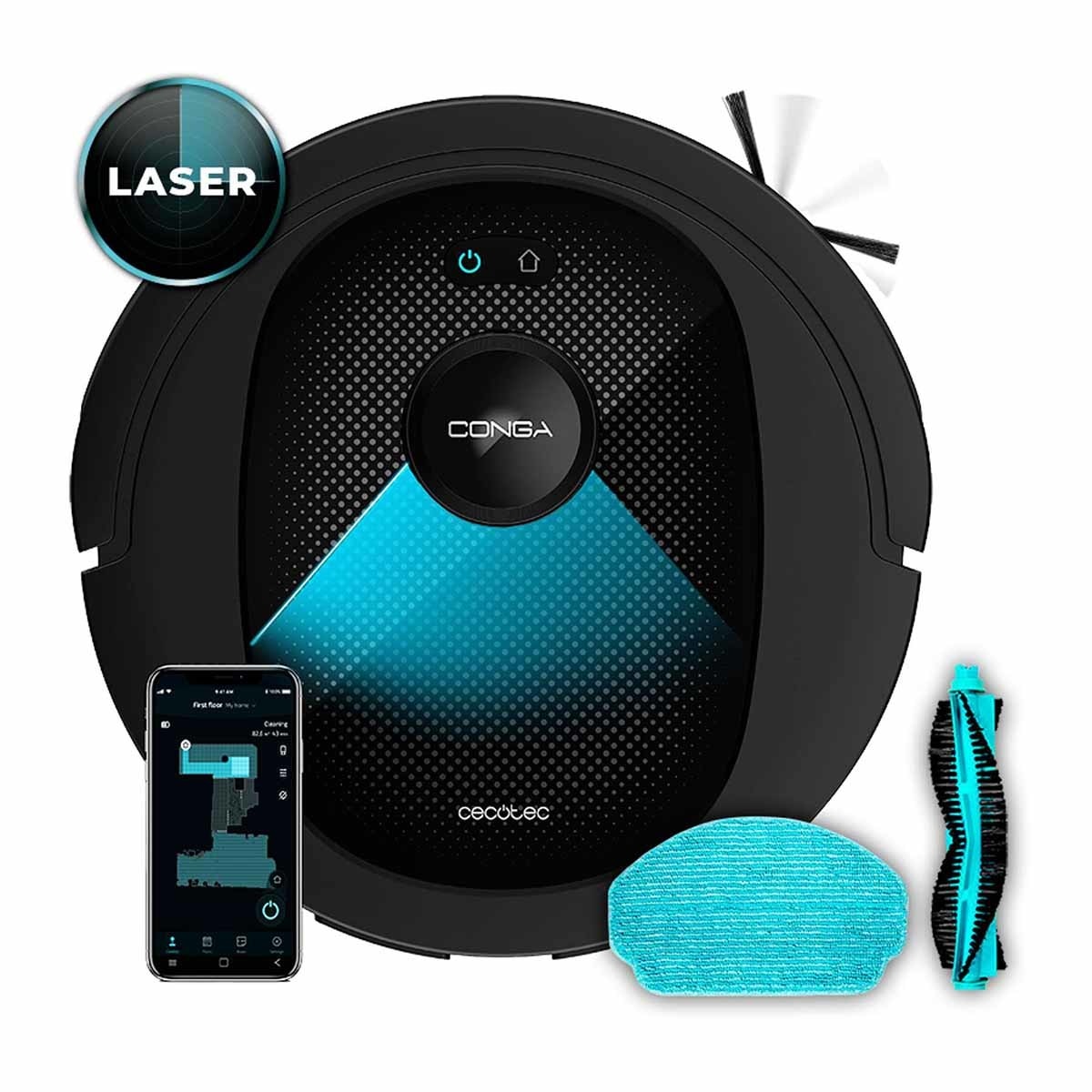 Robot de limpieza Cecoctec Conga 7490 Ultimate Genesis 8103 Negro-2