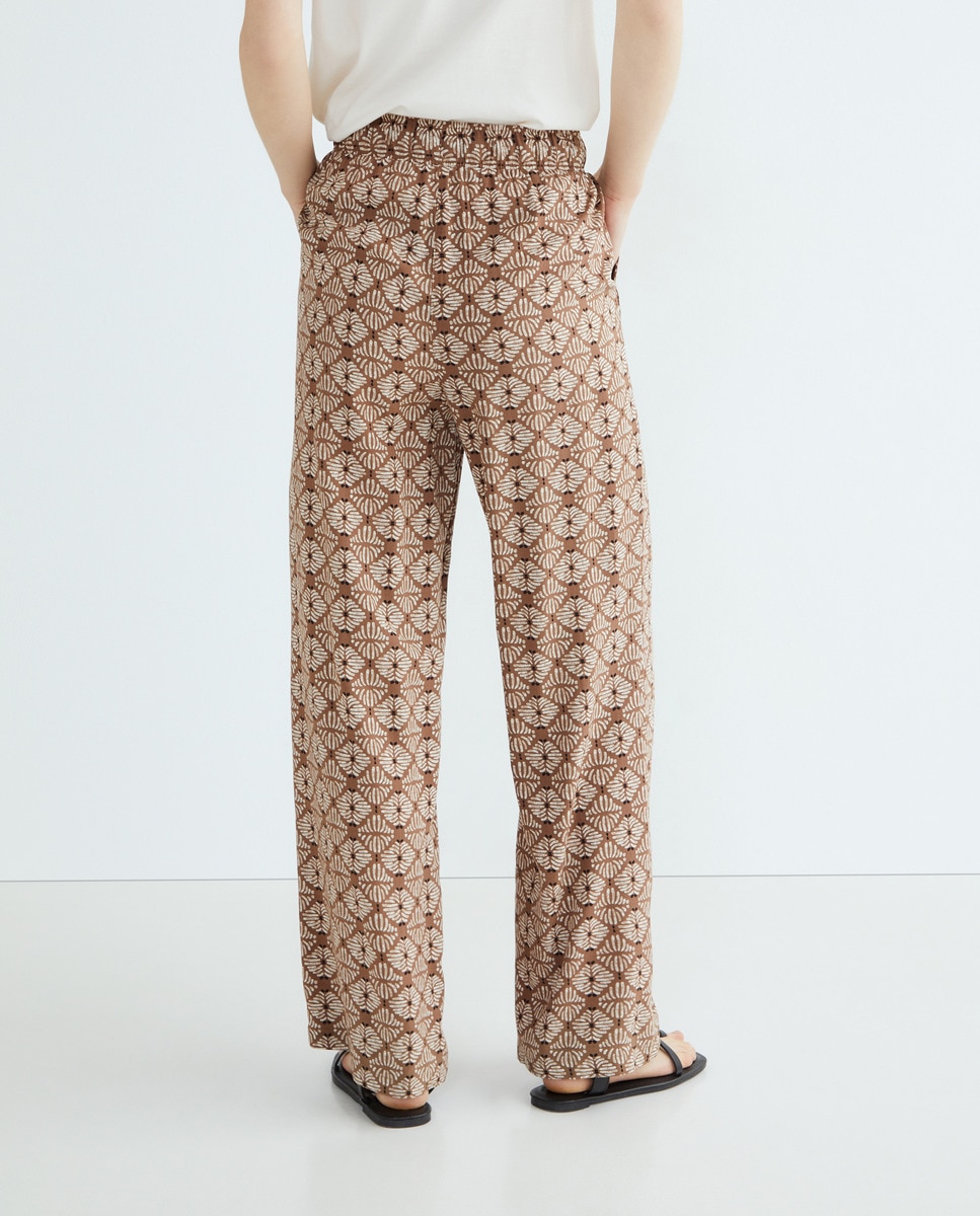 Pantalón mujer pijamero lady Marrón-3