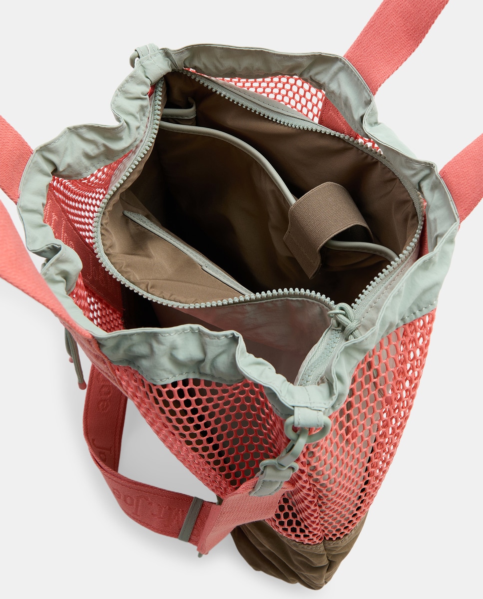 Mala Shopper Combinada com Rede Coral-3