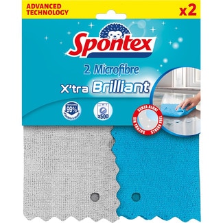 bayeta microfibra multiusos extra brillante paquete 2 unidades - Spontex