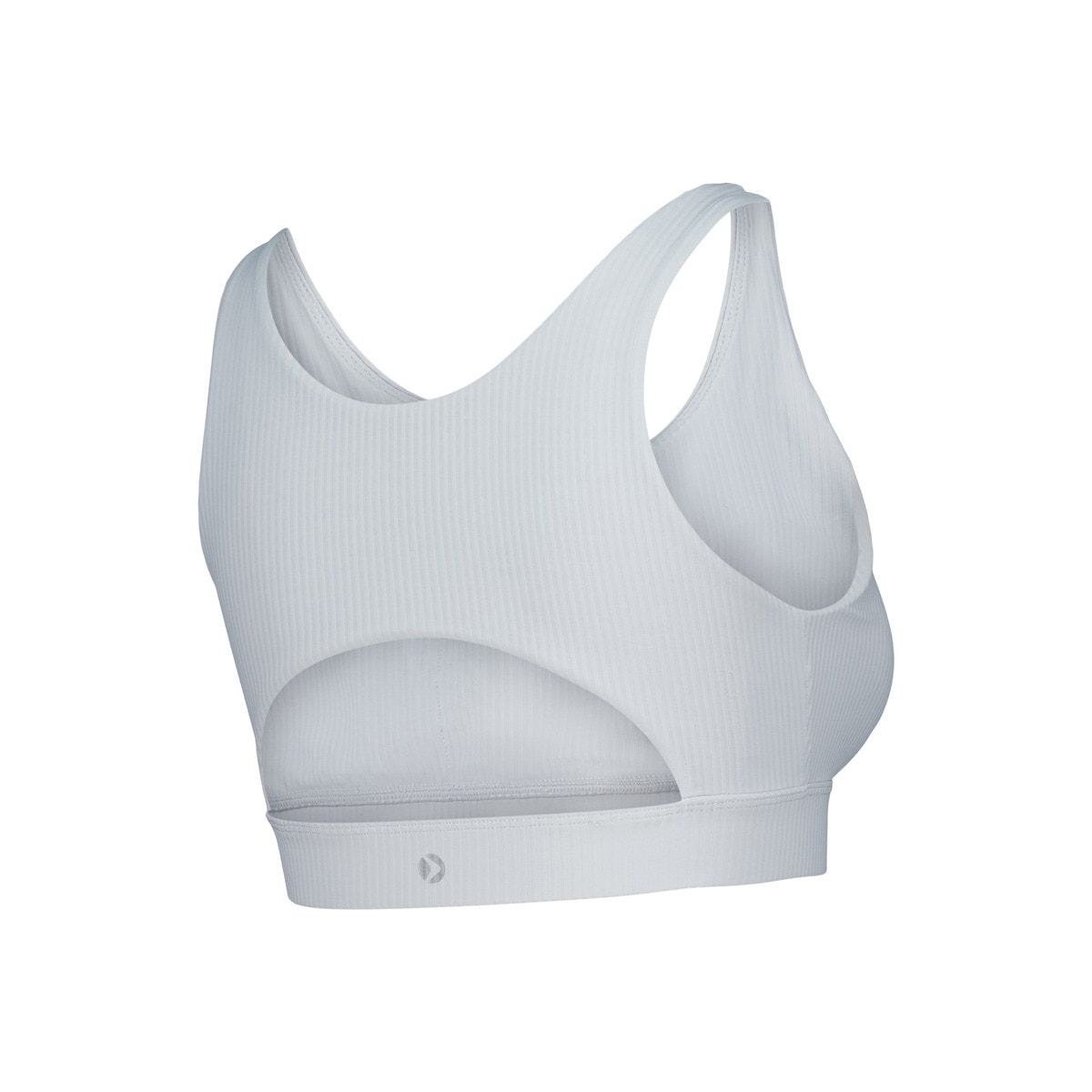 Top Canelado de Training de Mulher Prata-5