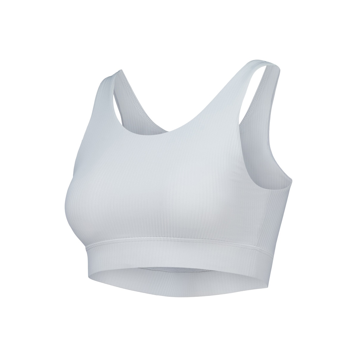 Top Canelado de Training de Mulher Prata-4