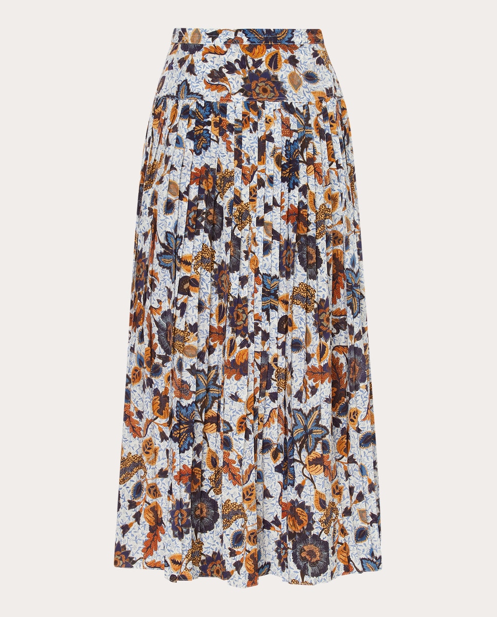 Saia Midi Alexi de Seda Multicolor-2