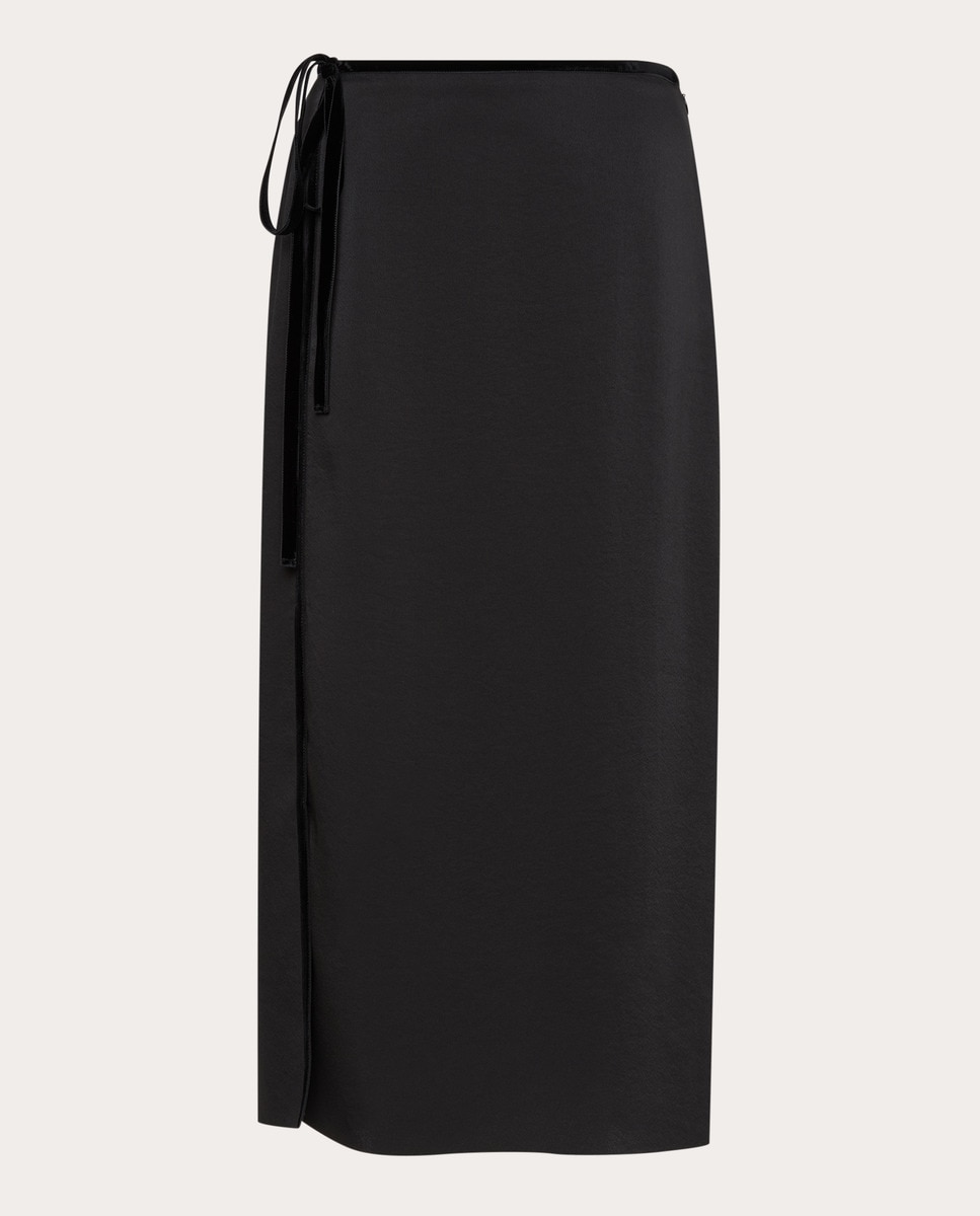 Falda midi Negro-1