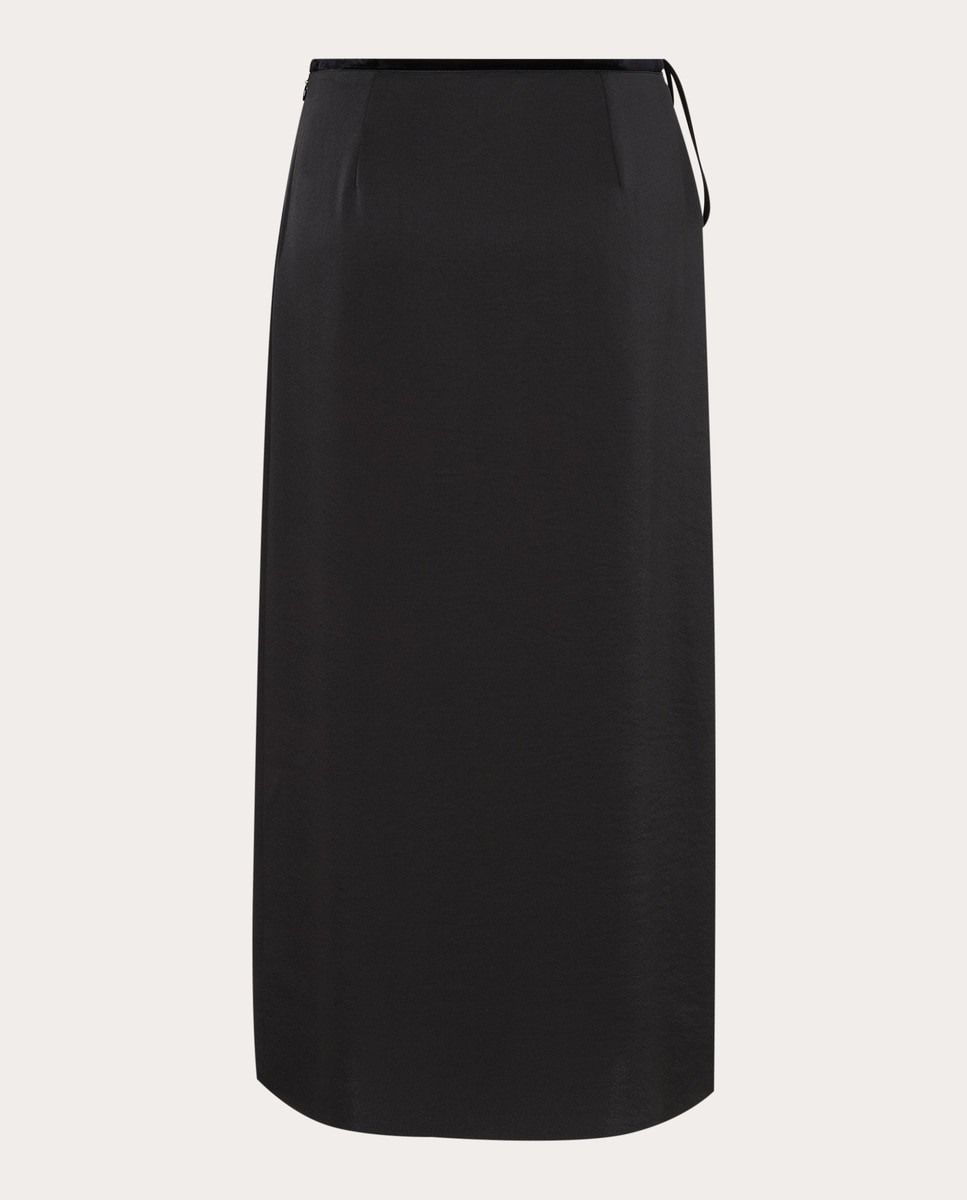 Falda midi Negro-2