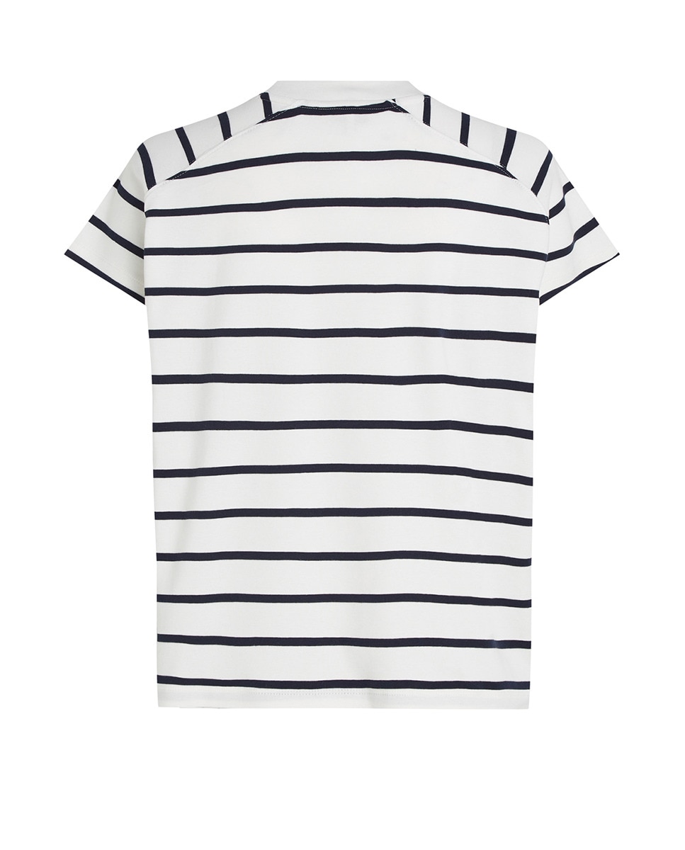 T-shirt de mulher com manga curta e decote redondo Branco-5