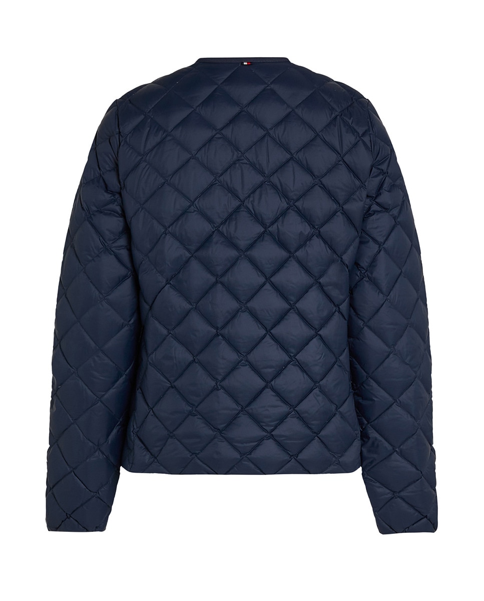 Casaco Acolchoado de Botões Azul-marinho-5