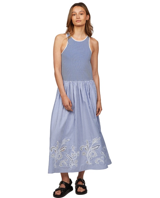 Imagem 0 de Vestido Midi sem Mangas e com Bordados Anglaise